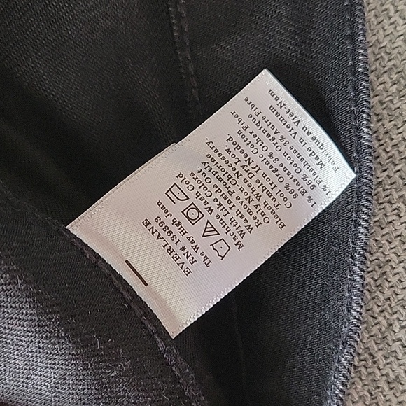 NWOT Everlane Coal Black Way High Straight Leg Denim Jeans In 27 Regular - Picture 9 of 10